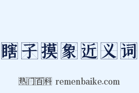 瞎子摸象近义词是什么意思的图片